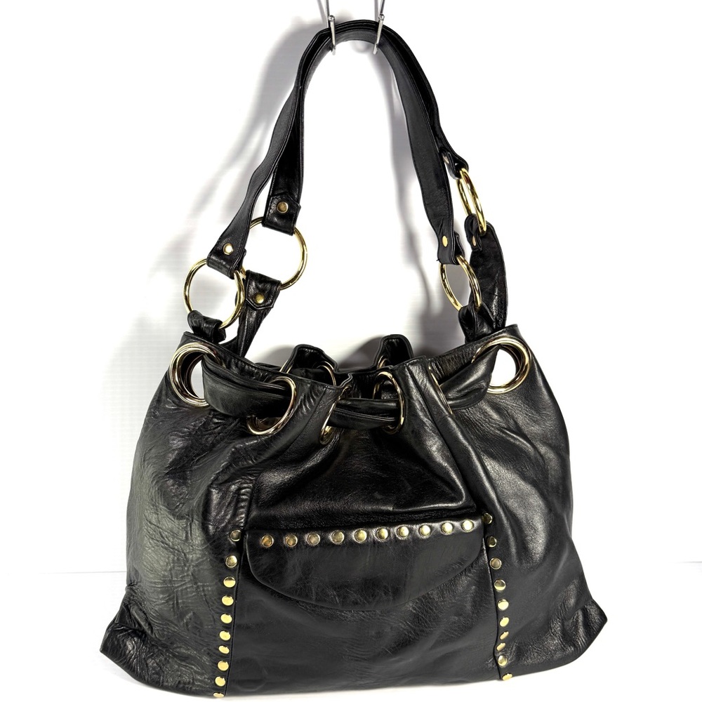 Marciano Black Shoulder Bag with Gold Accents